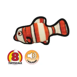 Prestige Tuffy Sea Creatures Orange Fish Dog Toy