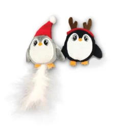 Quirky Kitty Christmas Penguins Cat Toy