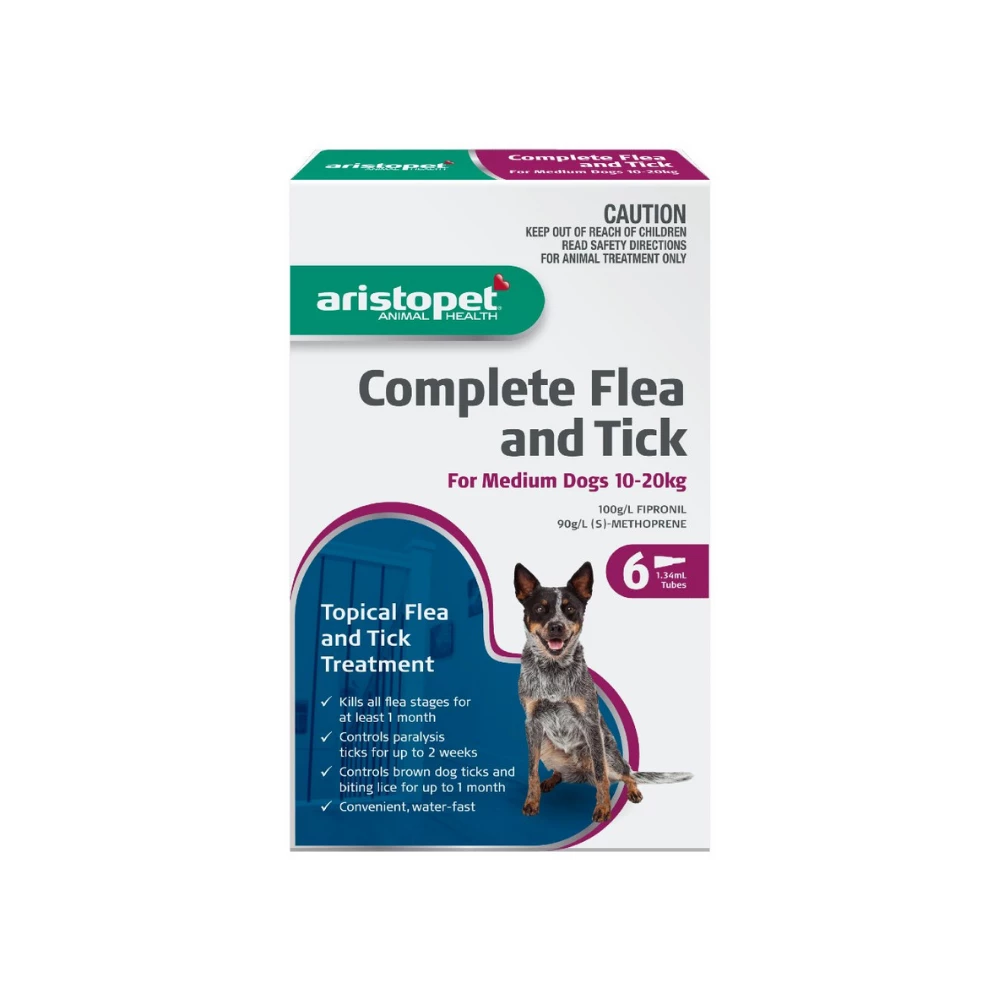 Aristopet Complete Flea & Tick Spot On Dog Medium 10-20kg Purple - Image 2