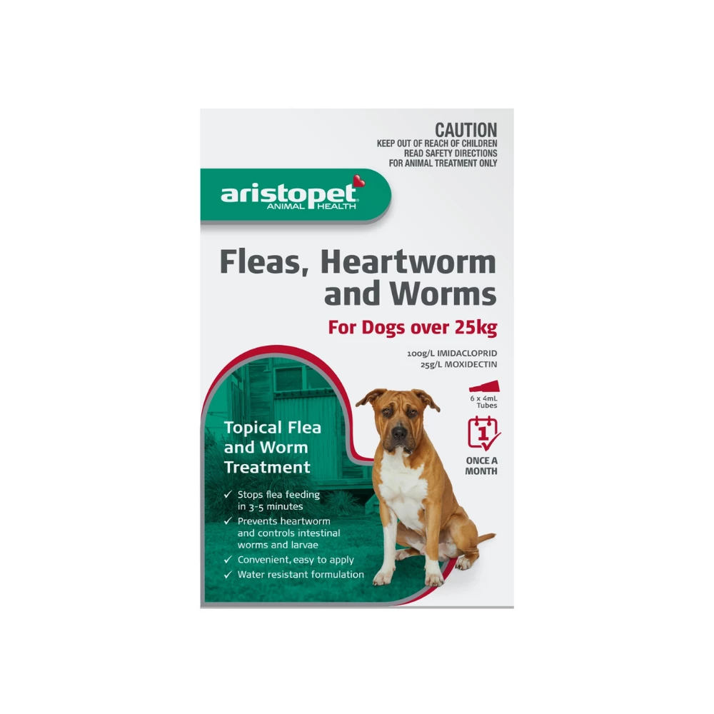 Aristopet Flea Heartworm & Worms Spot On Dog Over 25kg Red - Image 2