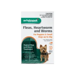 Aristopet Flea Heartworm & Worms Spot On Puppies & Small Dogs Up To 4kg Orange