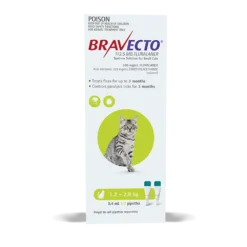 Bravecto Spot On For Cats 2.6 - 6.2lbs Green 2 Pack