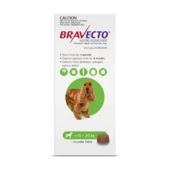 Bravecto Chewables Dog Medium 22 - 44lbs Green