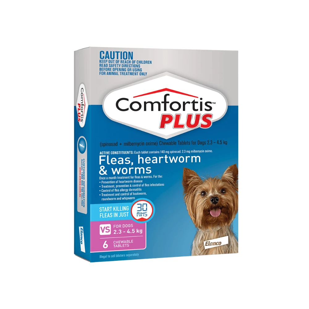 Comfortis Plus Dog Extra Small 5 - 10lbs Pink