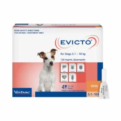 Virbac Evicto Dog Small 11 - 22.04lbs Orange 4 Pack
