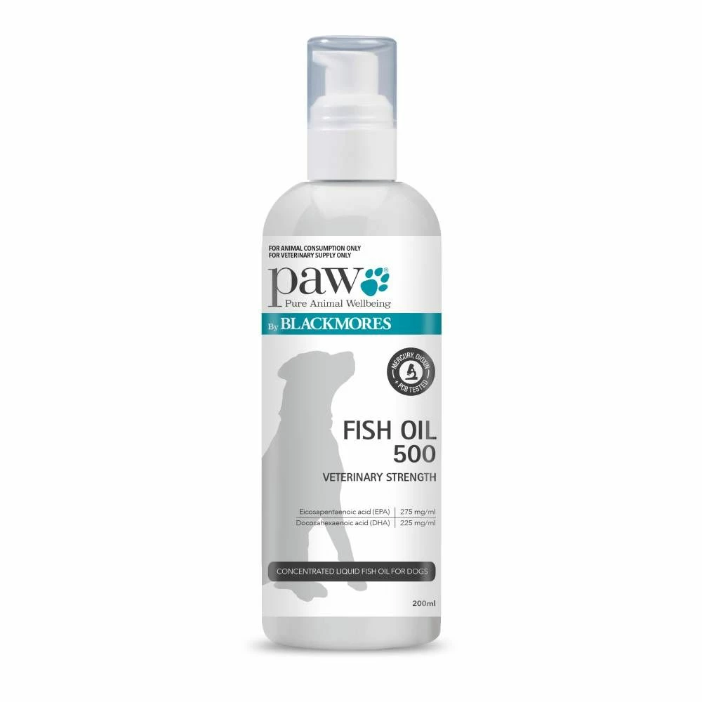 PAW Fish Oil 500 Veterinary Strength 200mL