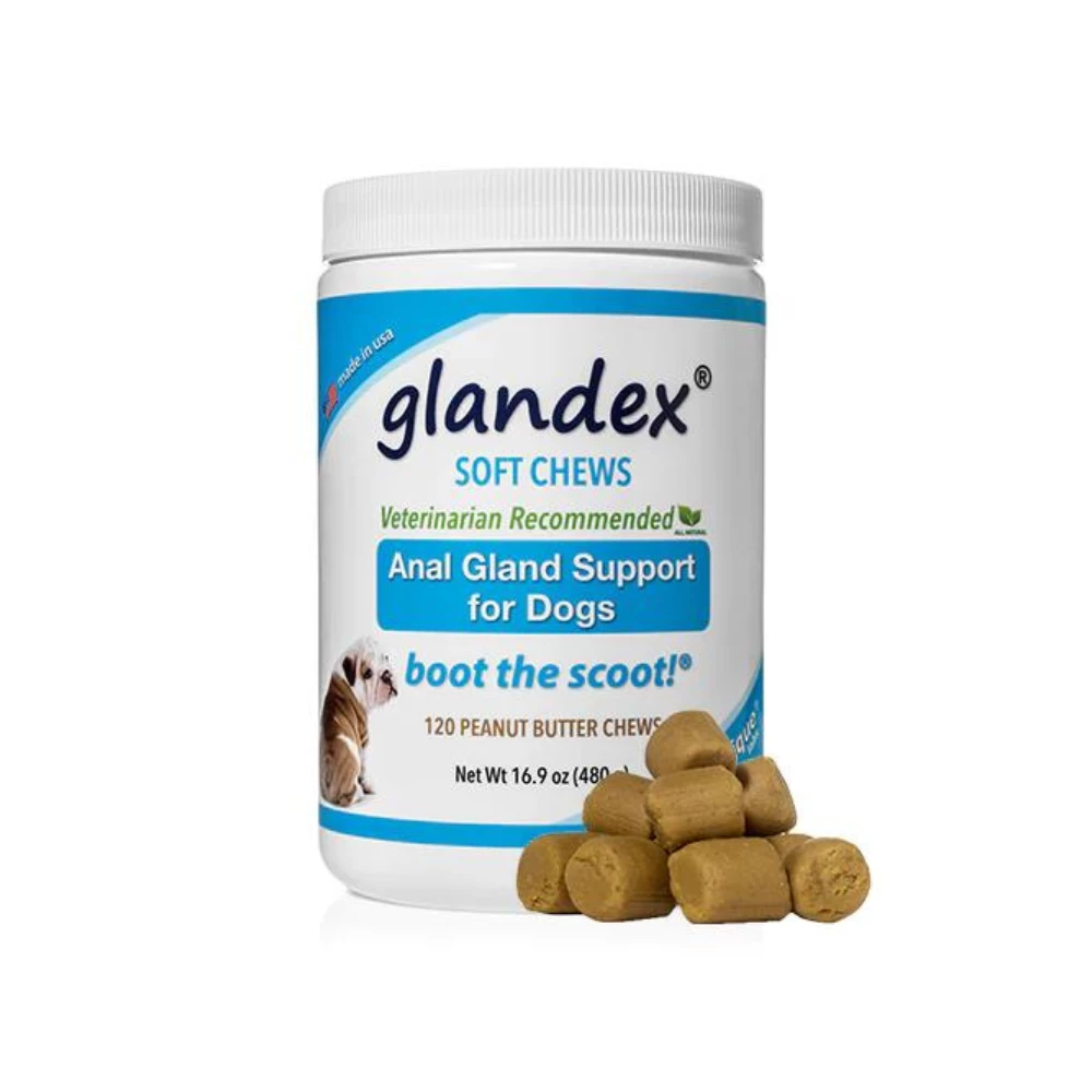 Glandex Anal Gland Support Dog Soft Chews Peanut Butter - Image 3