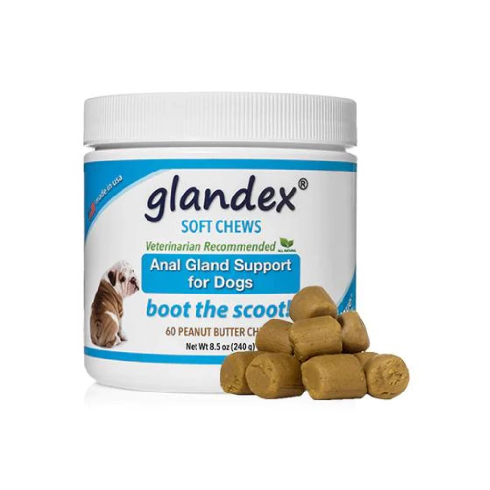 Glandex Anal Gland Support Dog Soft Chews Peanut Butter - Image 2