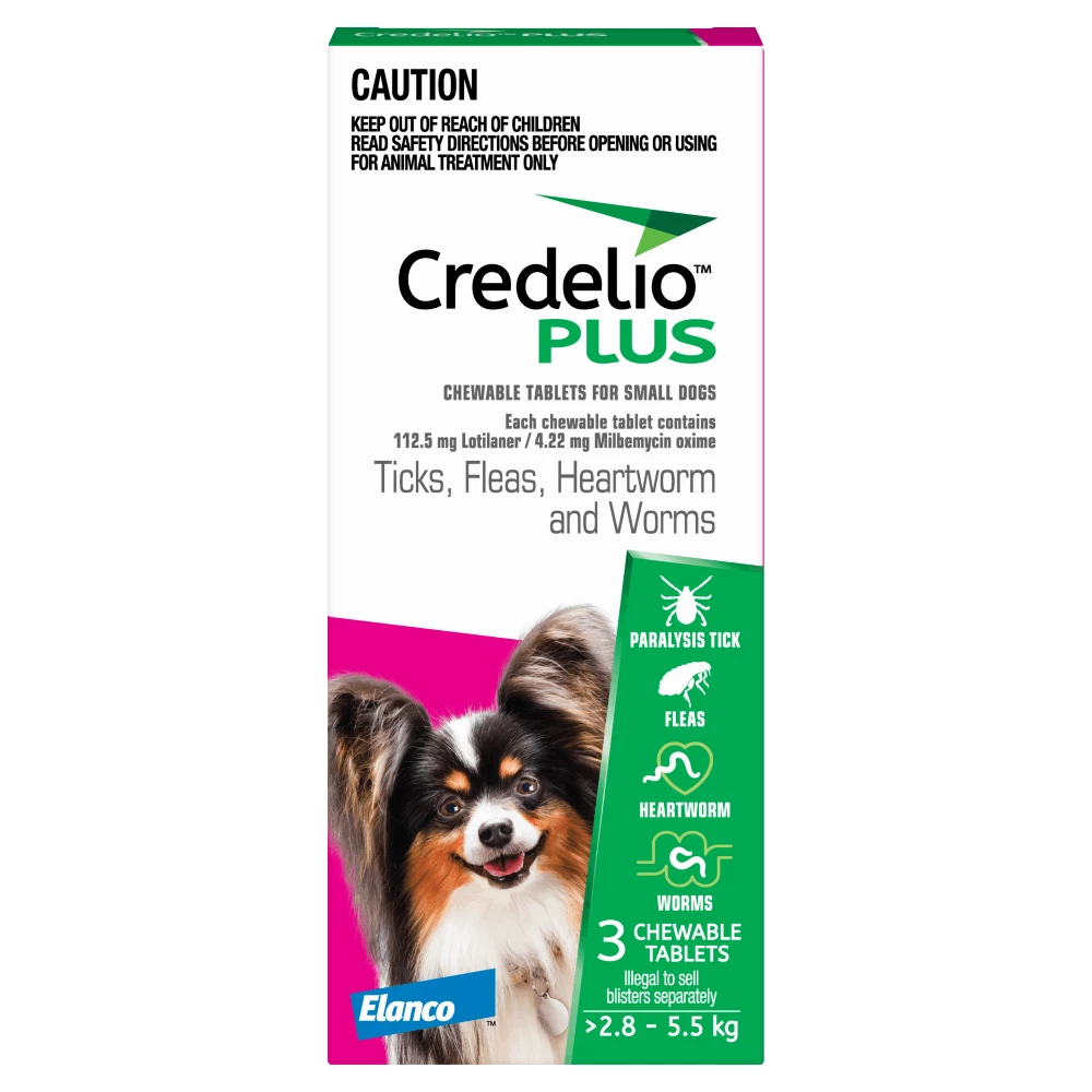 Credelio Plus Dog Small 6.2 - 12lbs Pink