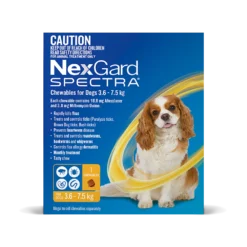 NexGard Spectra Dog Small 7.8 - 16.5lbs Yellow