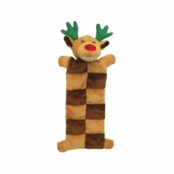 Prestige Multipet Loofa Christmas Squeaker Reindeer Mat Dog Toy