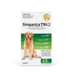 Simparica Trio Dog Large 44.3 - 88lbs Green