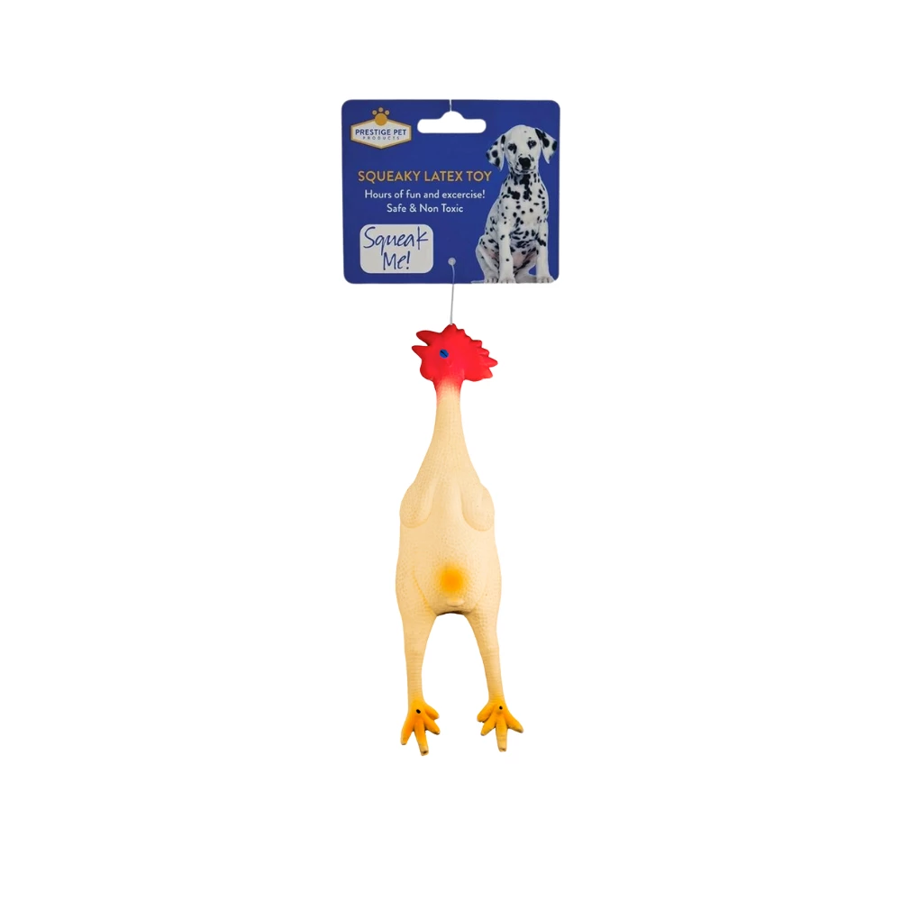 Prestige Squeaky Latex Chicken Dog Toy - Image 3