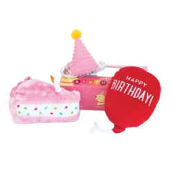 Prestige ZippyPaws Birthday Gift Box Pink Dog Toy