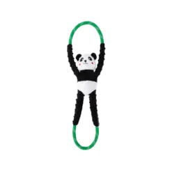 Prestige ZippyPaws RopeTugs Panda Squeaker Dog Toy
