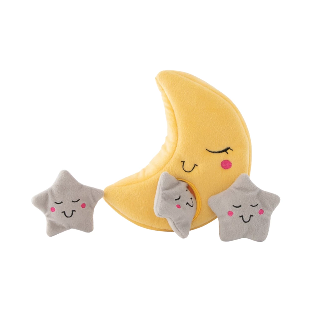 Prestige ZippyPaws Zippy Burrow Moon & Stars Dog Toy